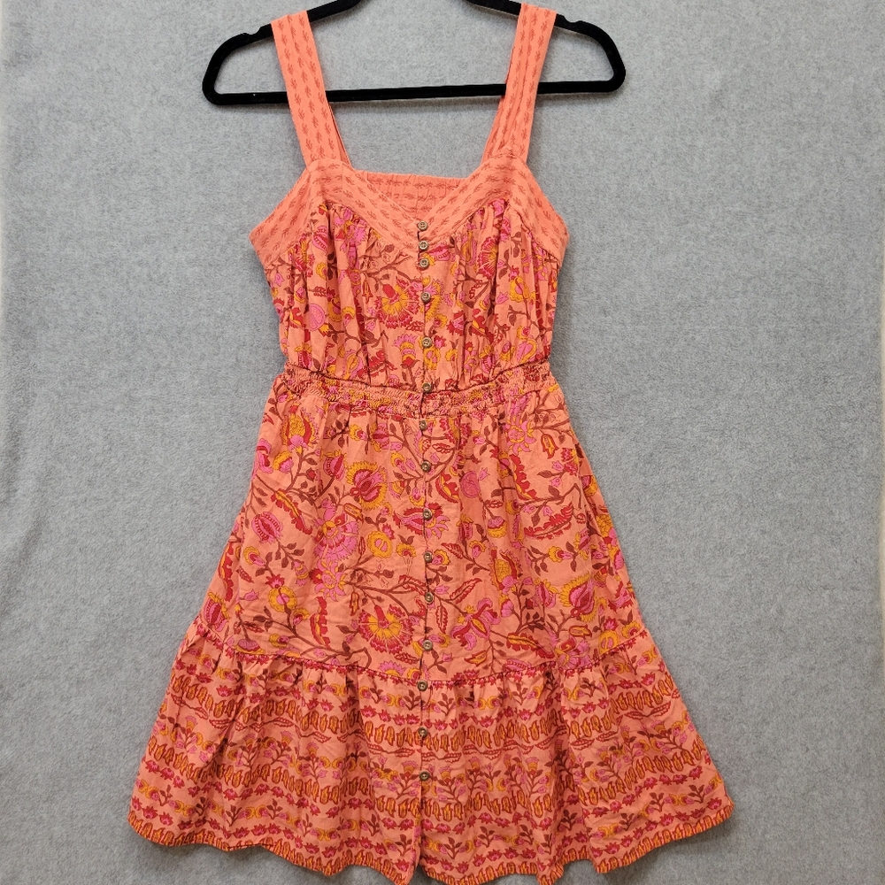 Knox Rose Women's Sleeveless Button Front Floral Dress- Size S